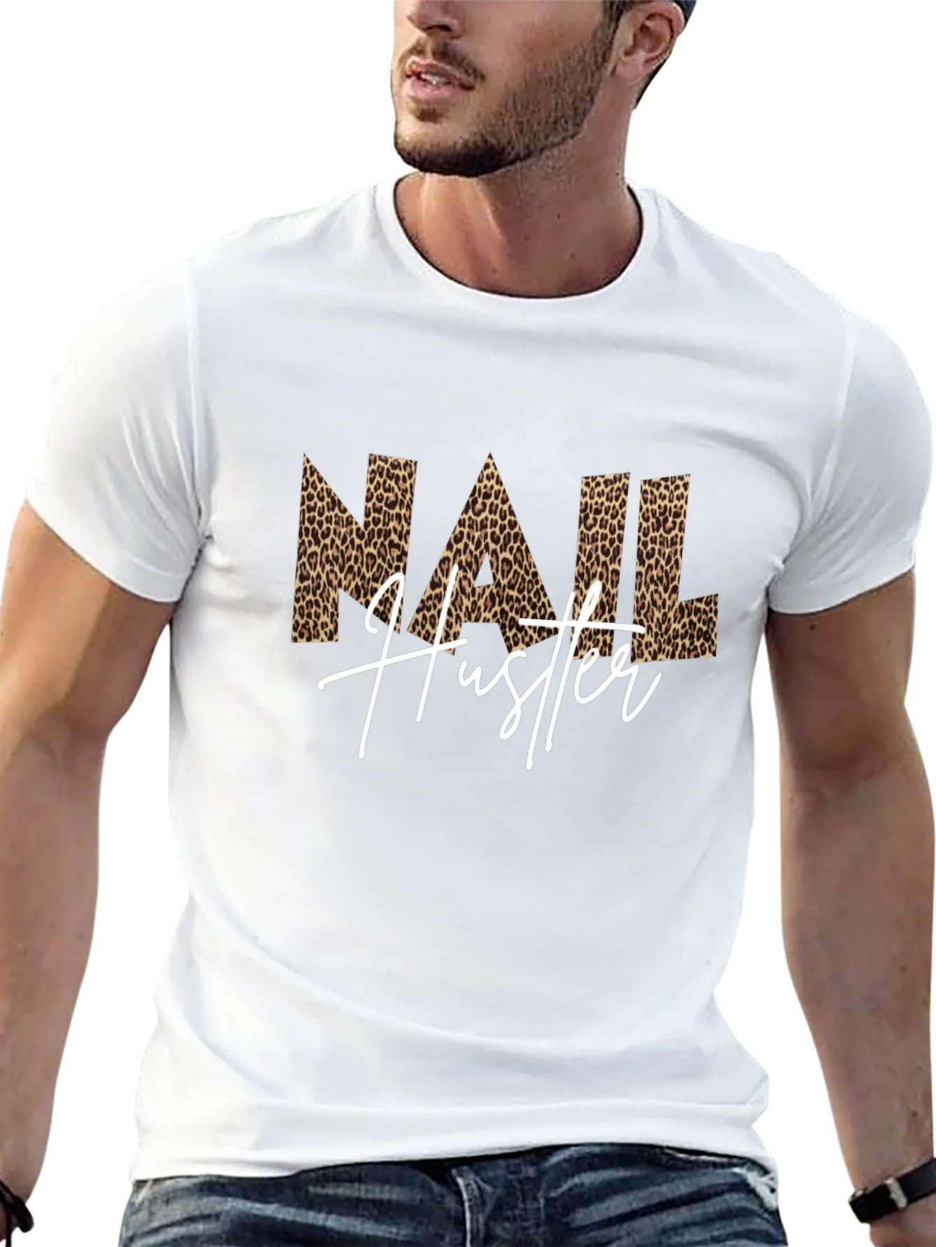 Nail Hustler Leopard Print T-Shirt