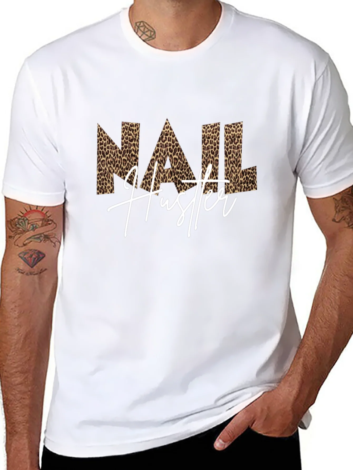 Nail Hustler Leopard Print T-Shirt