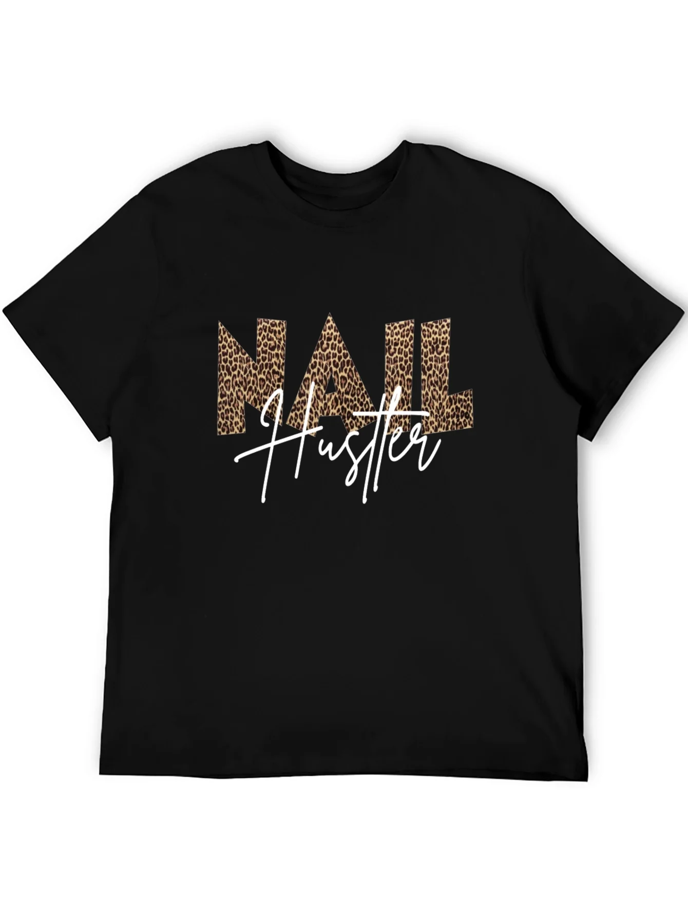 Nail Hustler Leopard Print T-Shirt