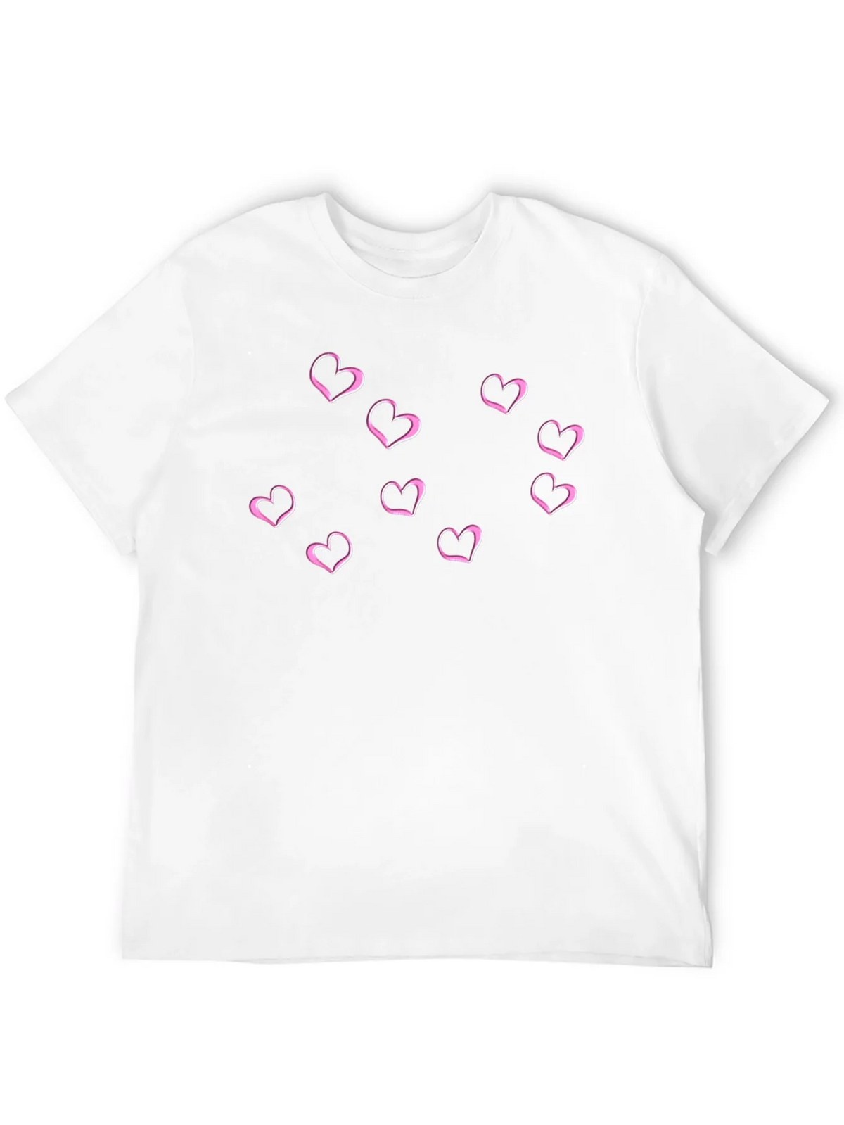 Hearts Graphic Mens Black T-Shirt