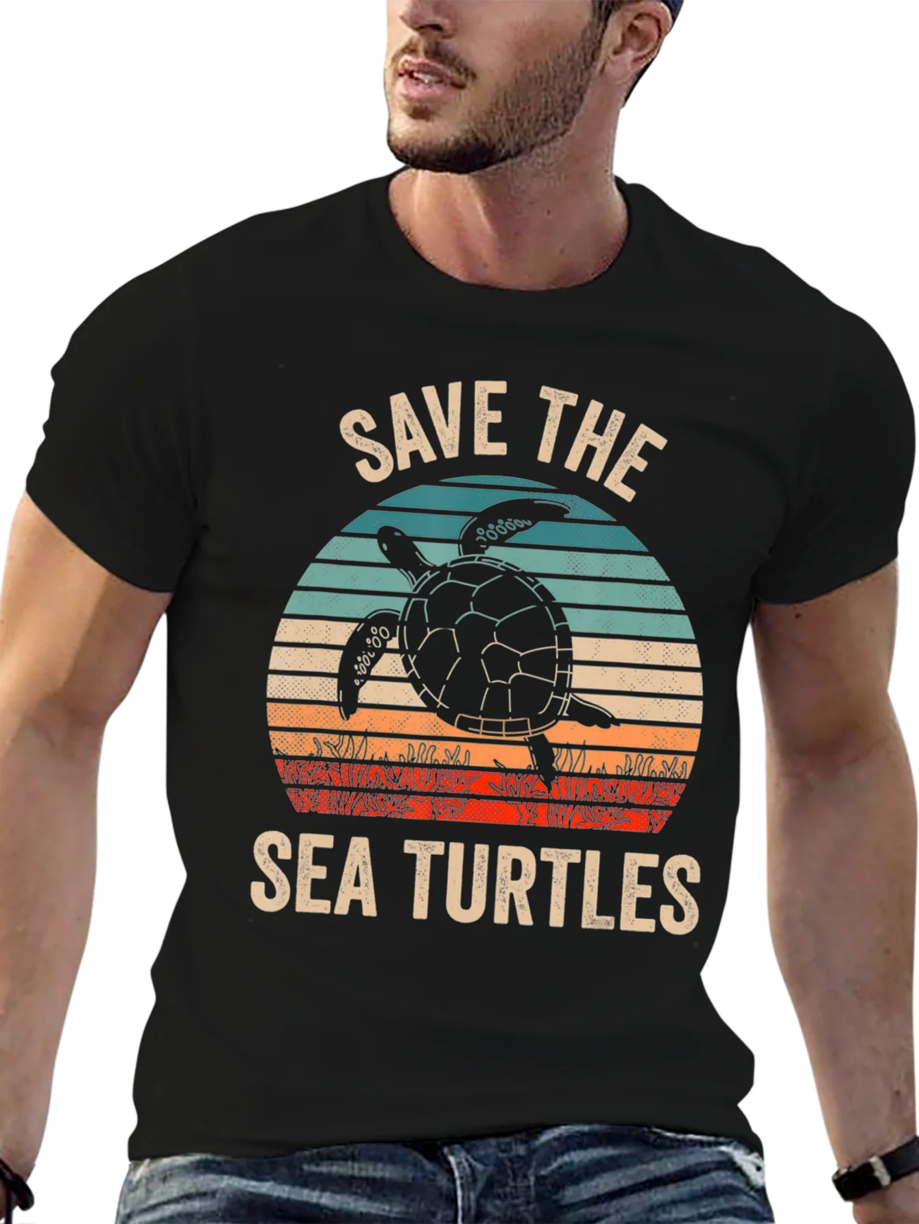 Save The Sea Turtles Graphic T-Shirt