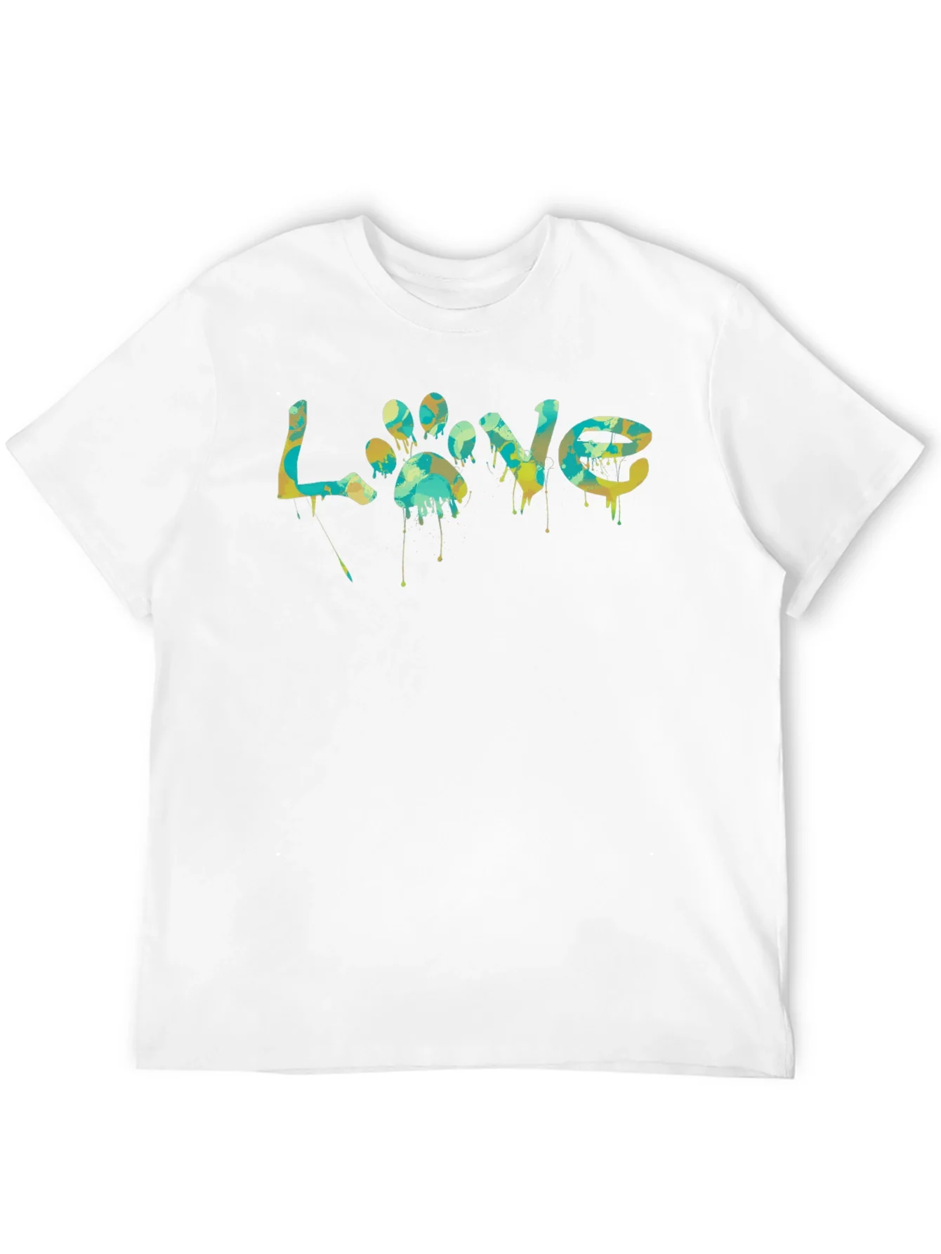 Love Paw Print Graphic T-Shirt - Unisex
