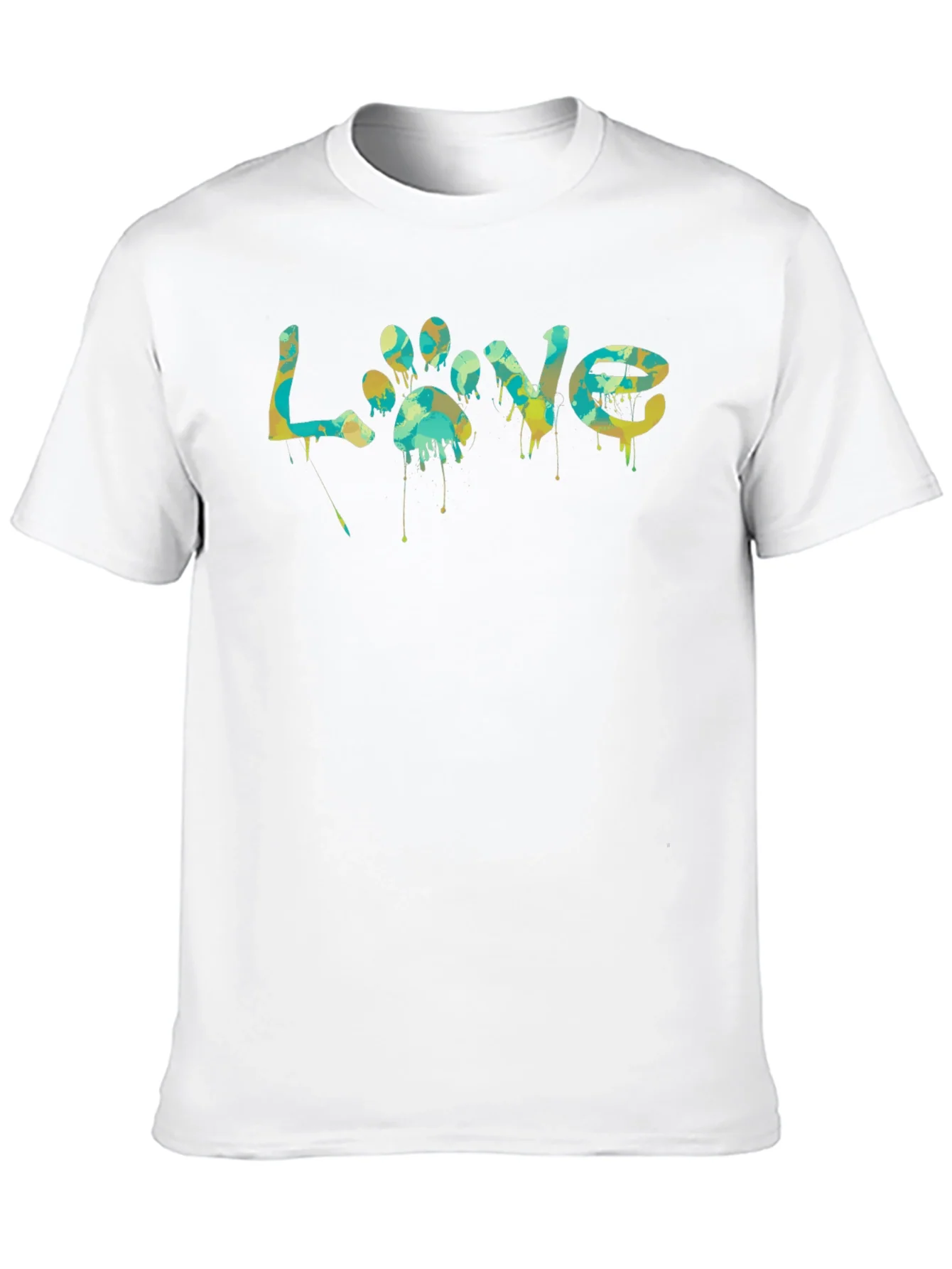 Love Paw Print Graphic T-Shirt - Unisex