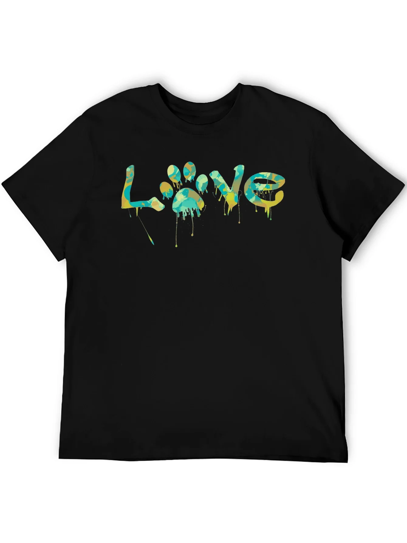Love Paw Print Graphic T-Shirt - Unisex