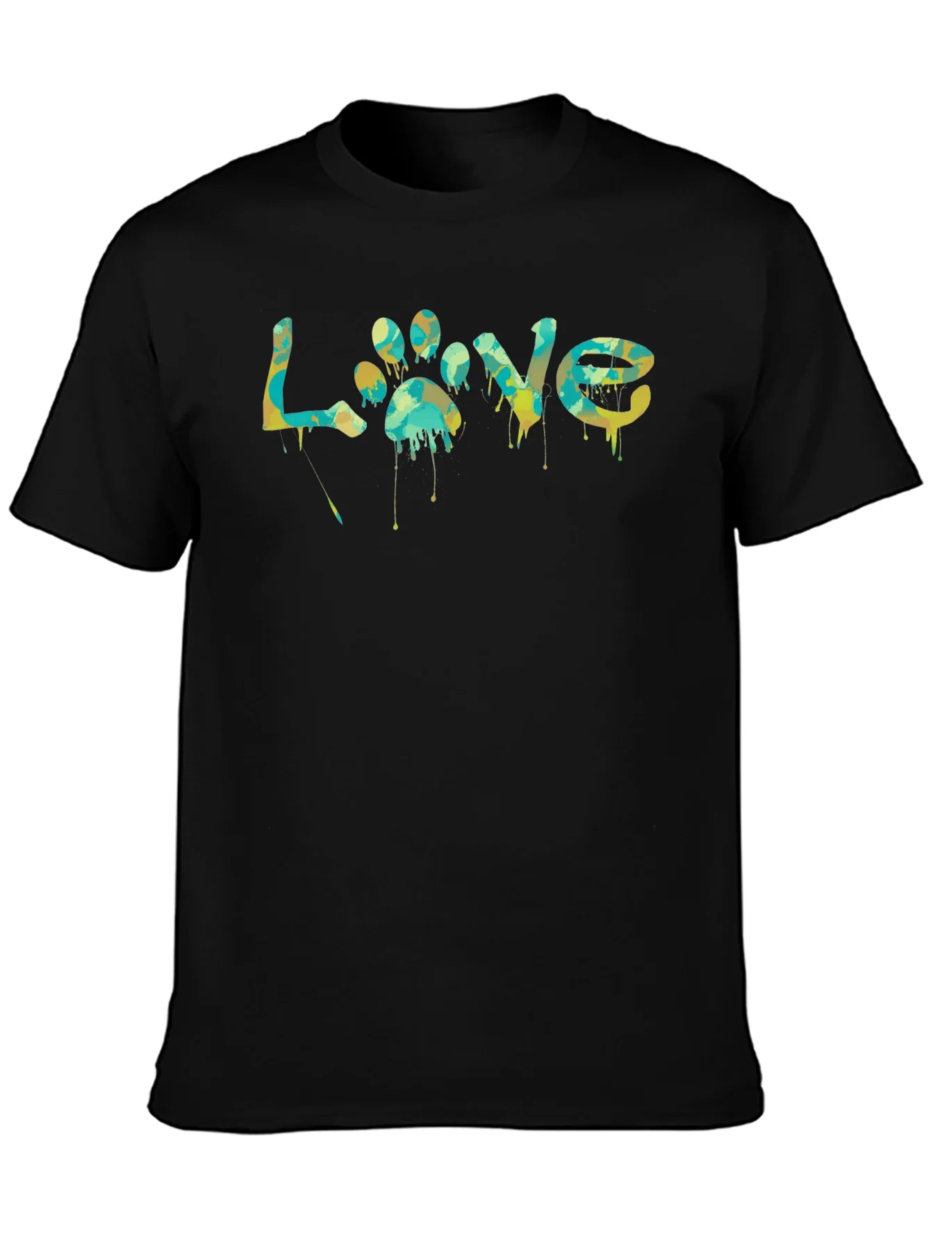 Love Paw Print Graphic T-Shirt - Unisex