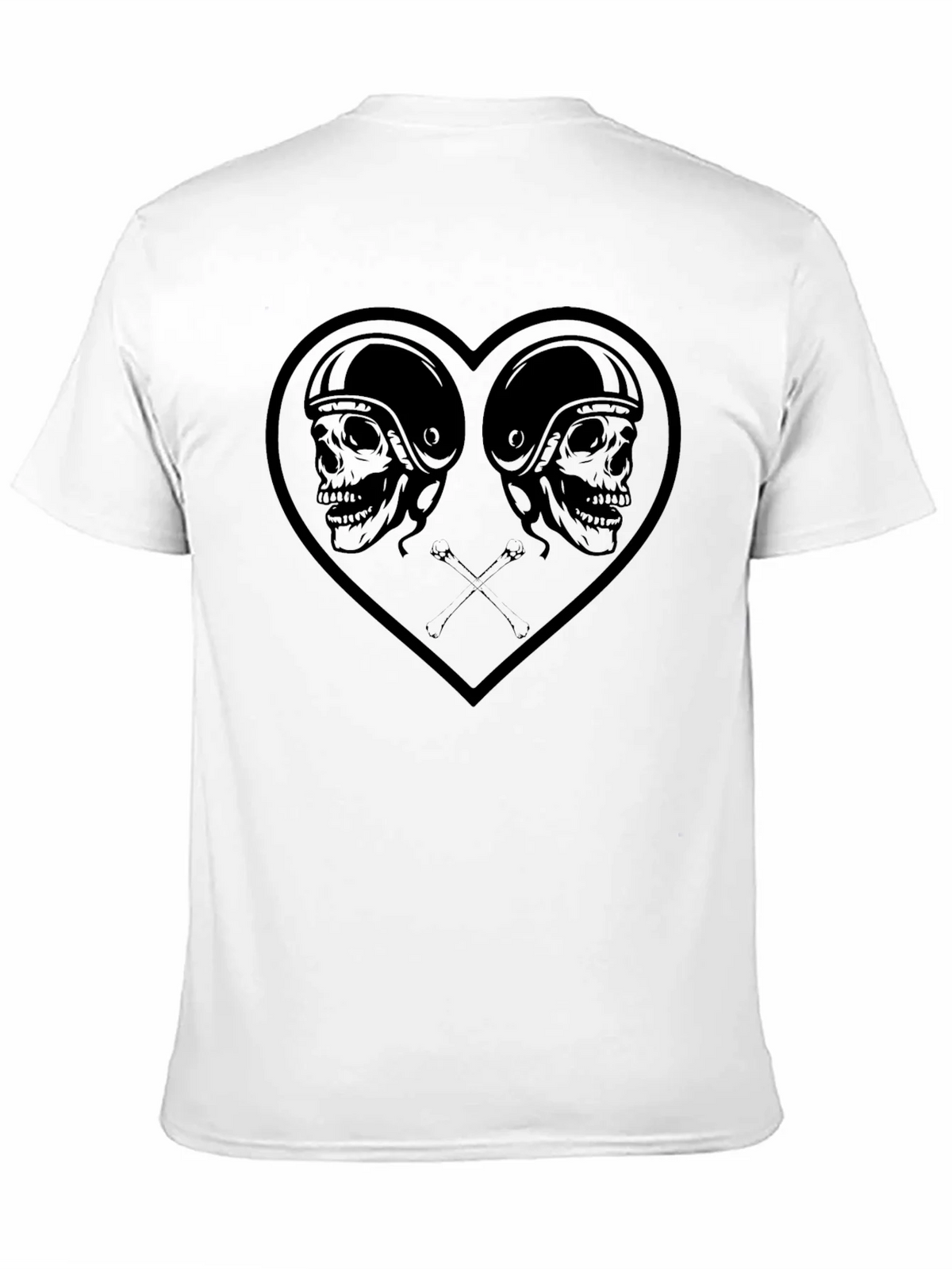 Skull Heart Graphic Tee - Mens Black T-Shirt