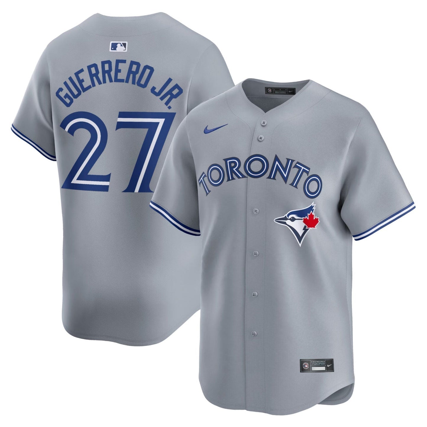 Vladimir Guerrero Jr Toronto Blue Jays Road Limited Jersey  Grey