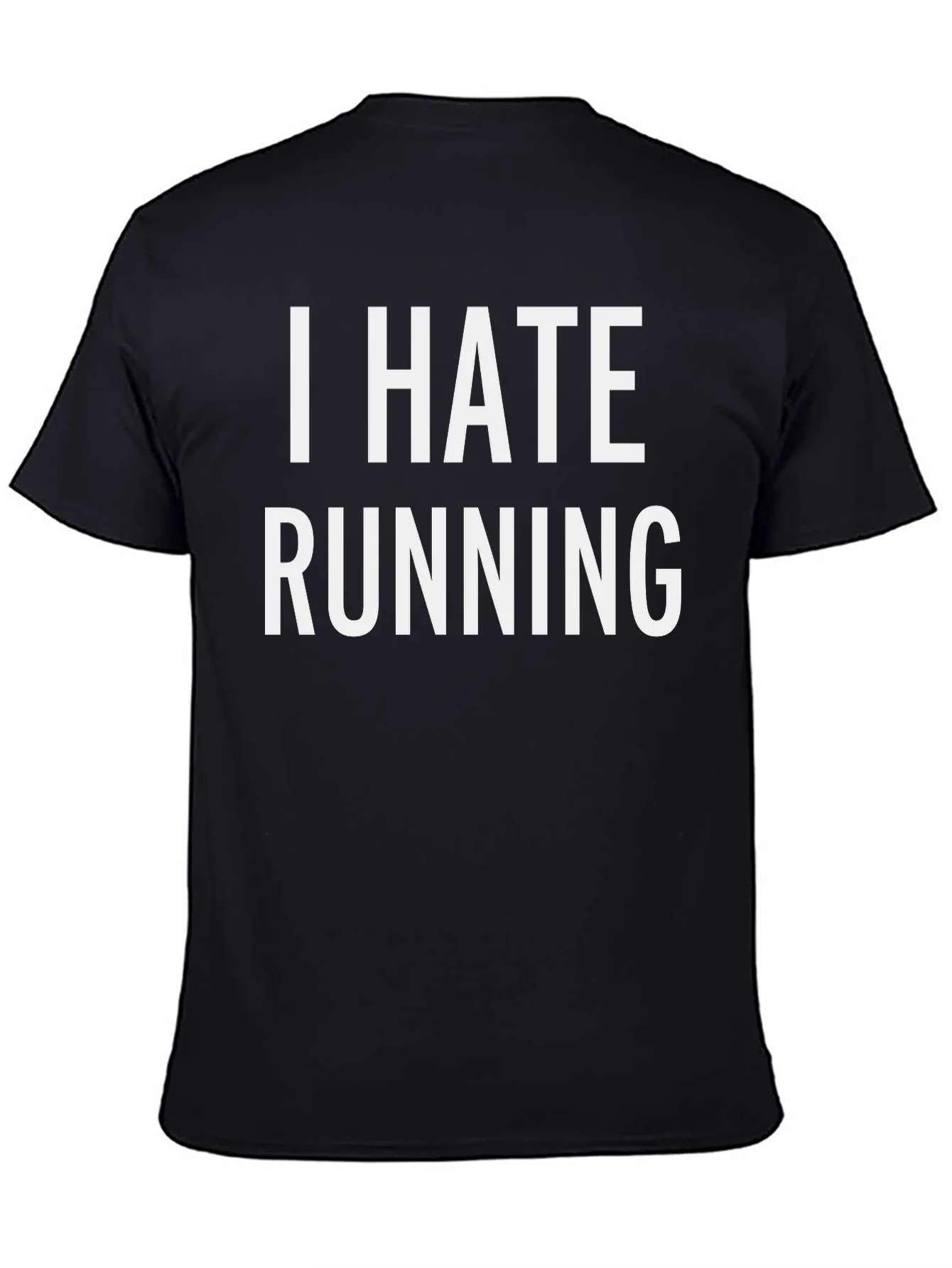 I Hate Running Black Graphic T-Shirt