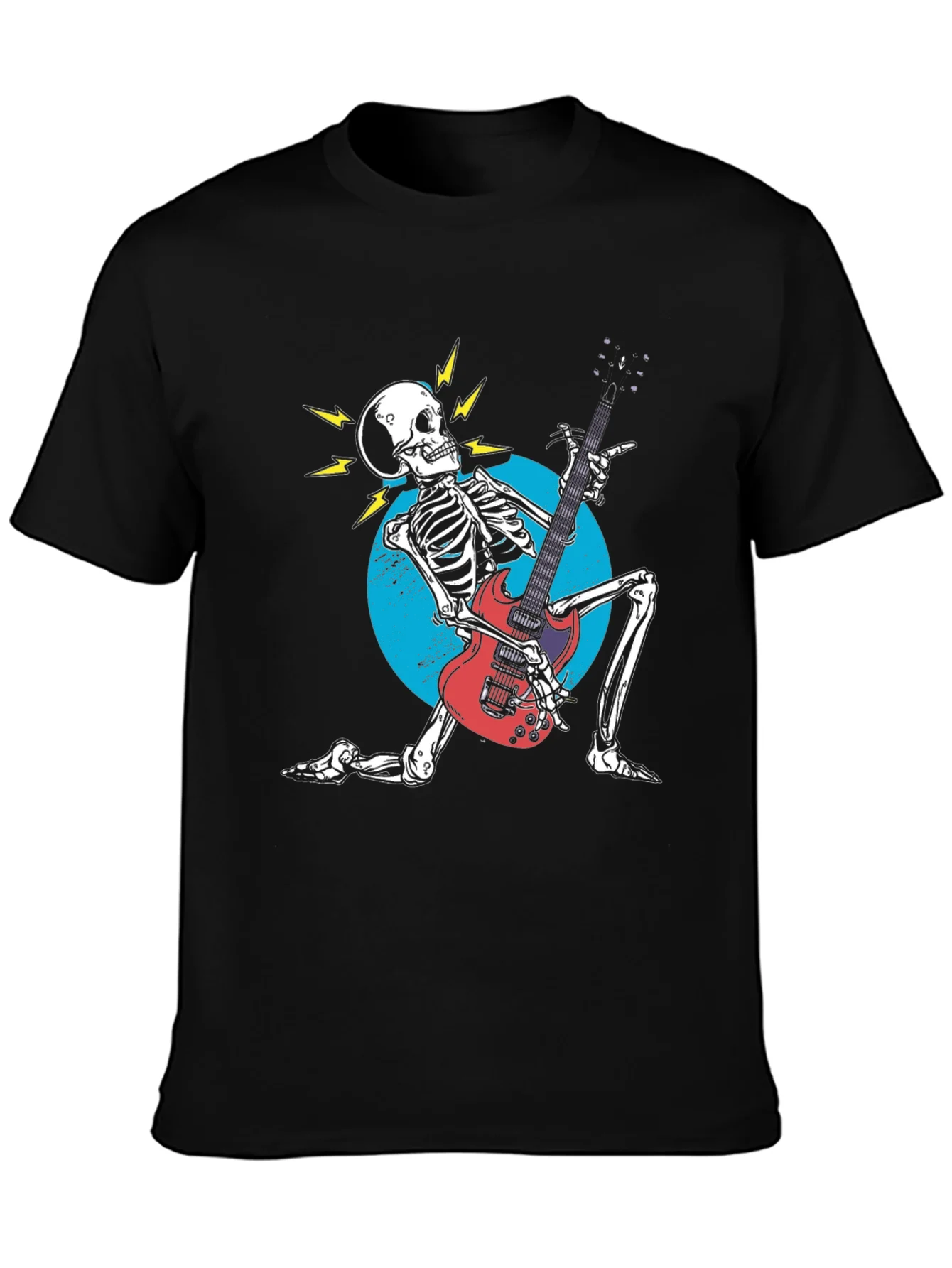 Rock On! Skeleton Guitarist Graphic Tee