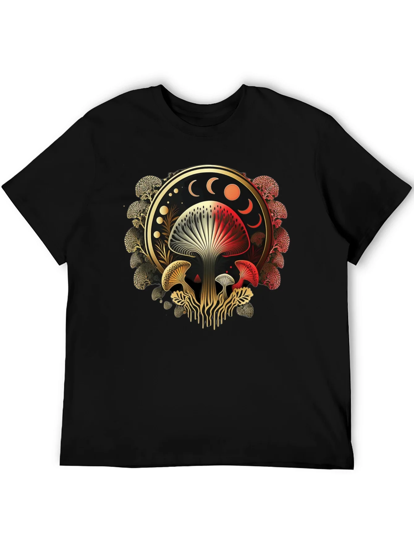 Mystic Mushroom Moon Phase Graphic Tee