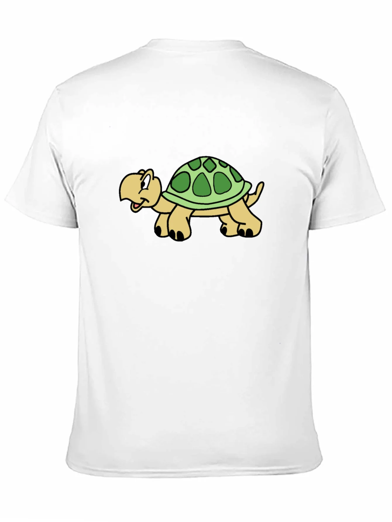 Cartoon Turtle Graphic Black T-Shirt