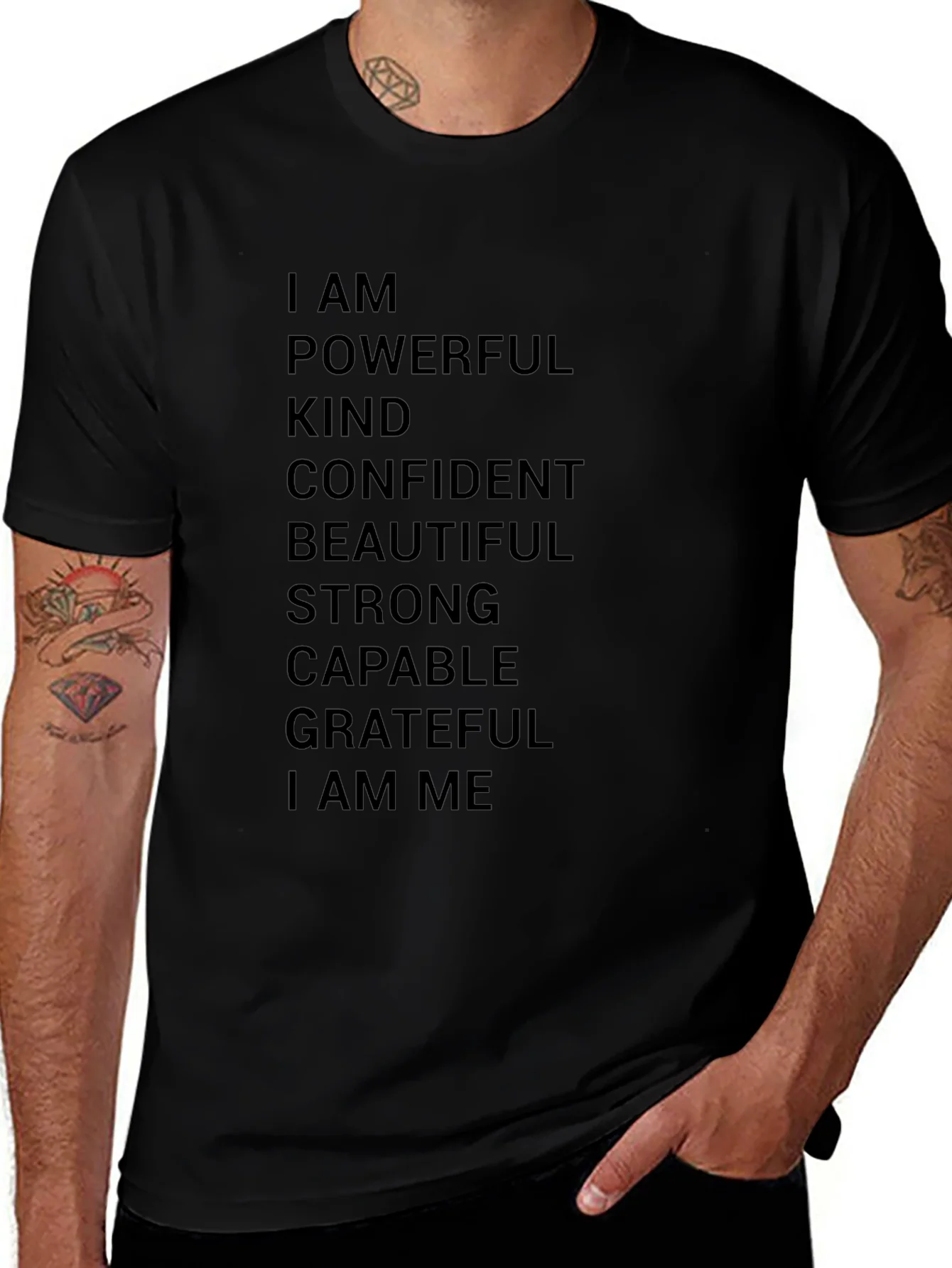 Empowering Affirmations T-Shirt - Black
