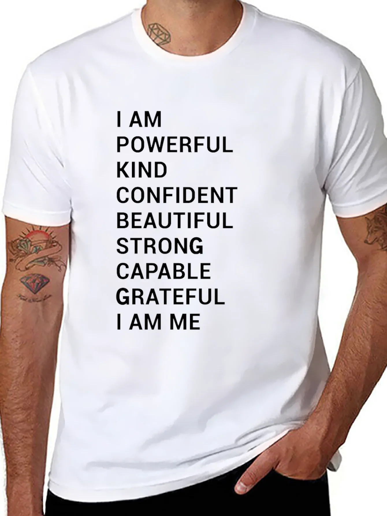 Empowering Affirmations T-Shirt - Black