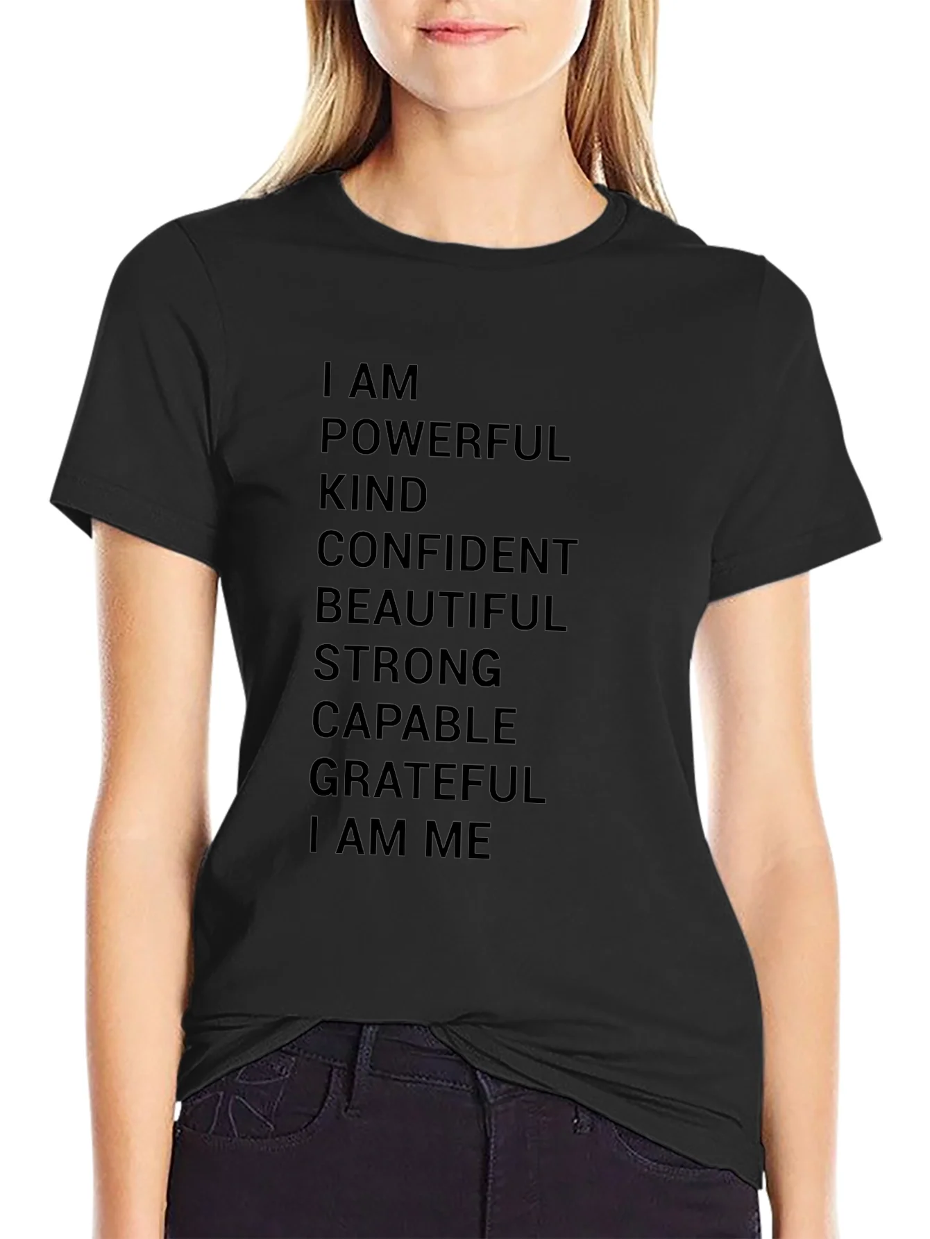 Empowering Affirmations T-Shirt - Black
