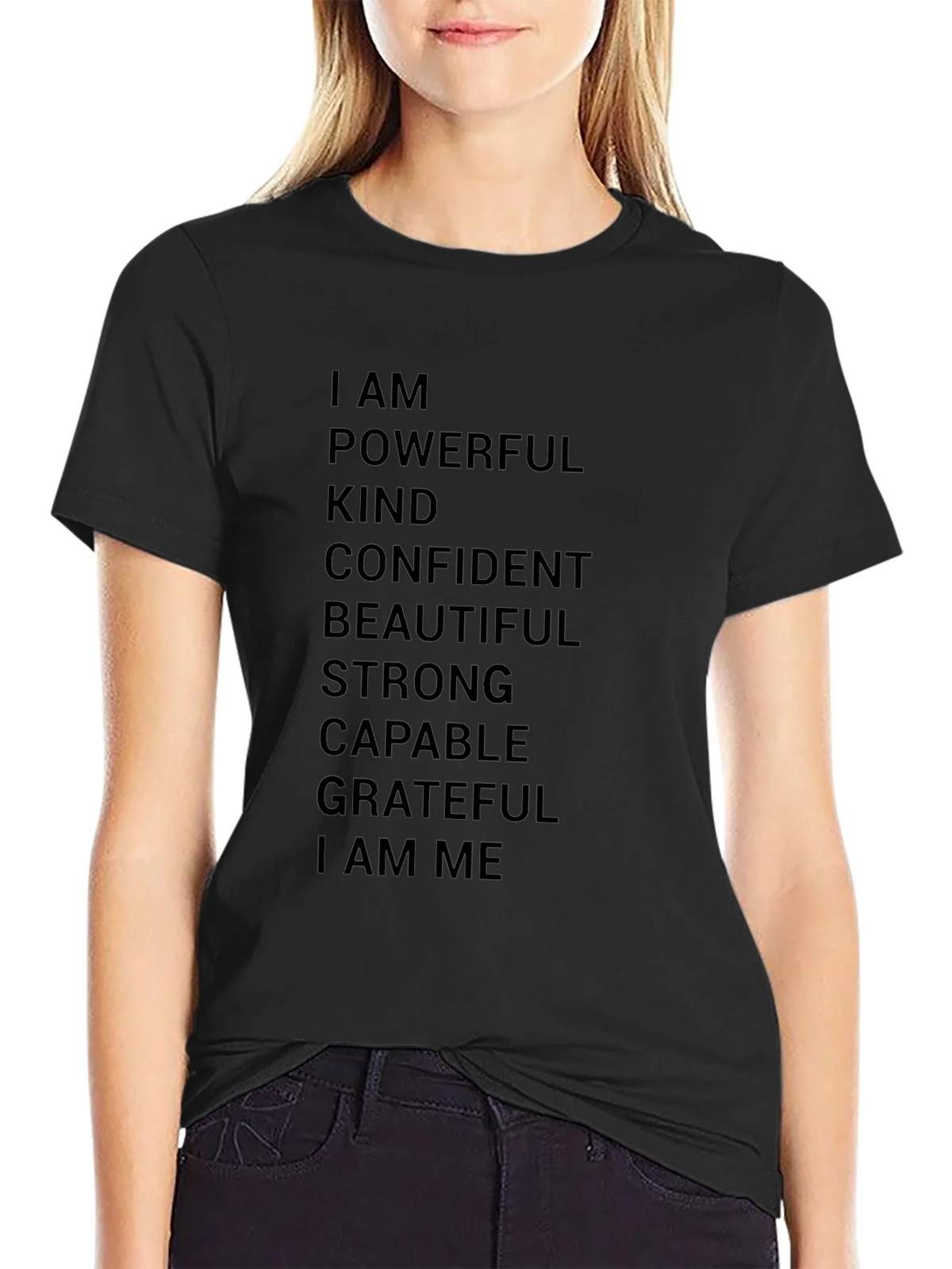 Empowering Affirmations T-Shirt - Black