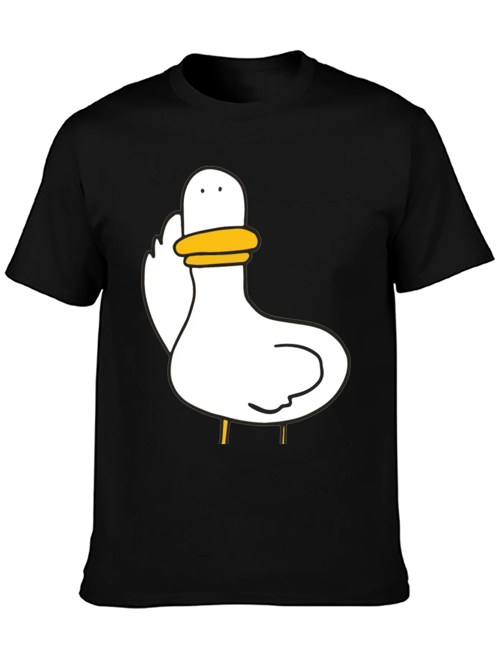 Duck Graphic Black T-Shirt Unisex Cotton Tee