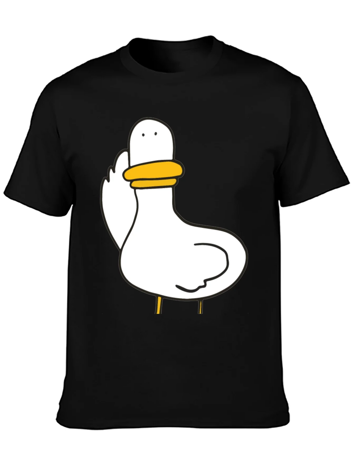 Duck Graphic Black T-Shirt Unisex Cotton Tee