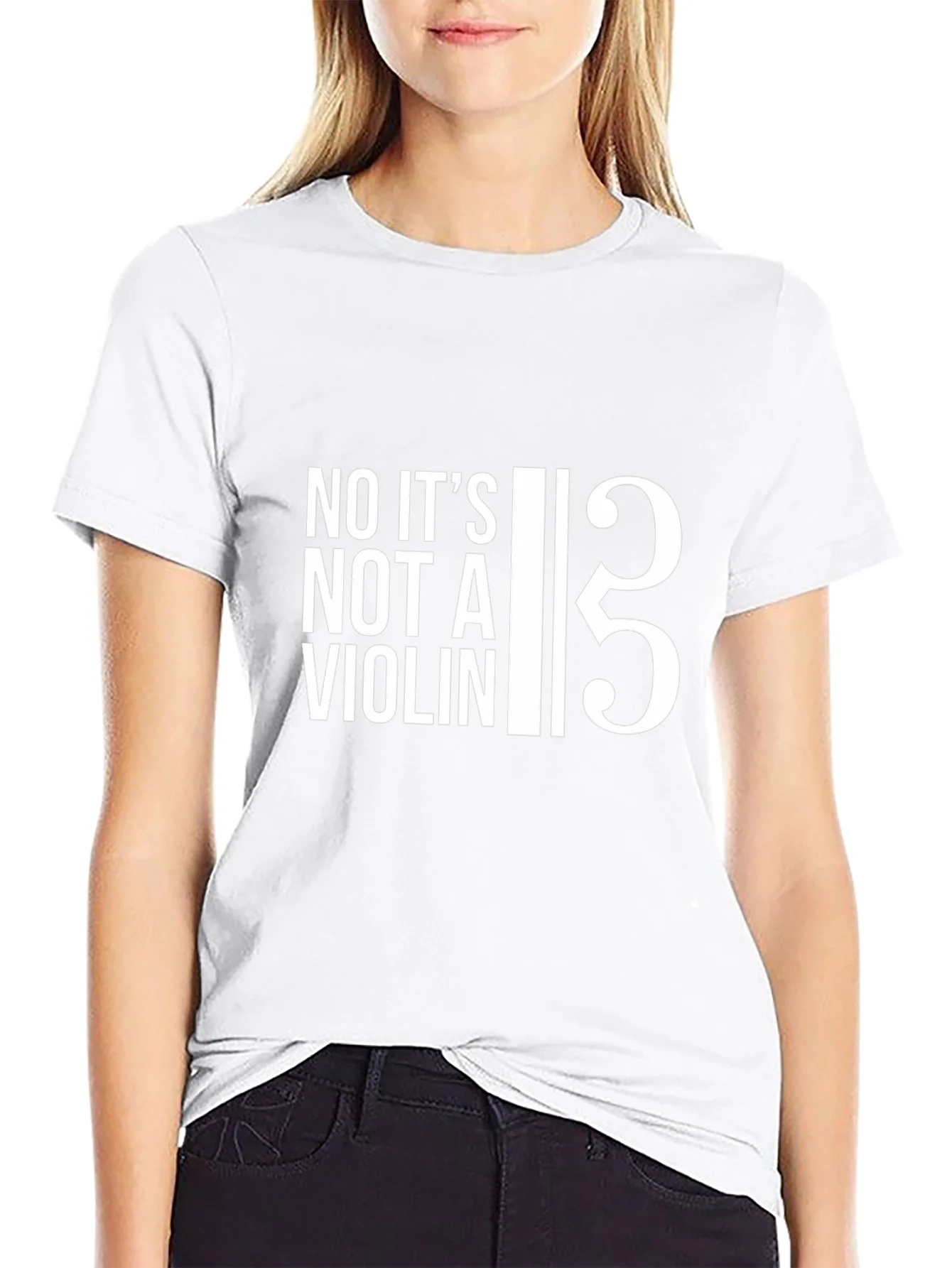 Bass Clef T-Shirt: No Its Not a Violin!