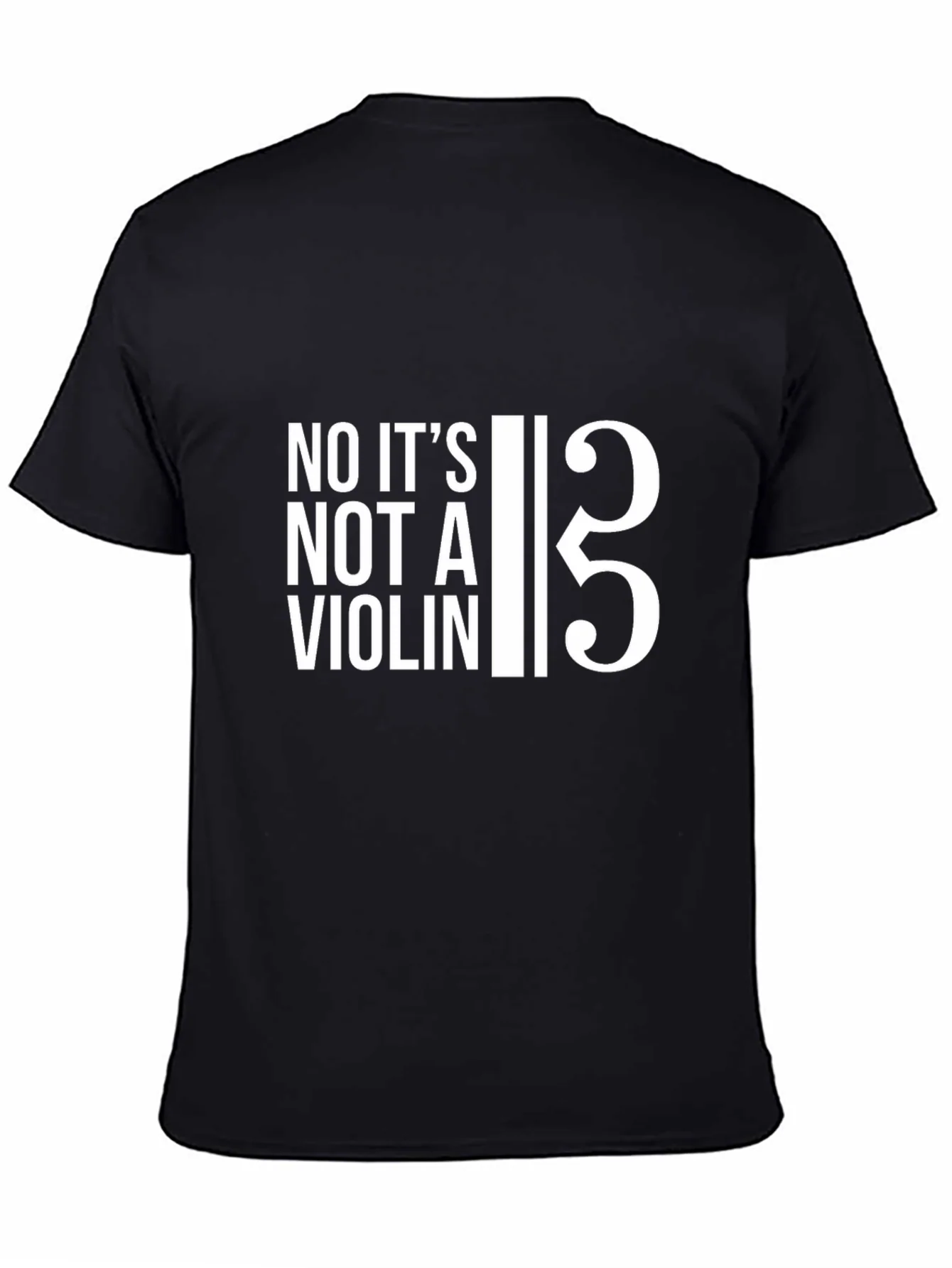 Bass Clef T-Shirt: No Its Not a Violin!