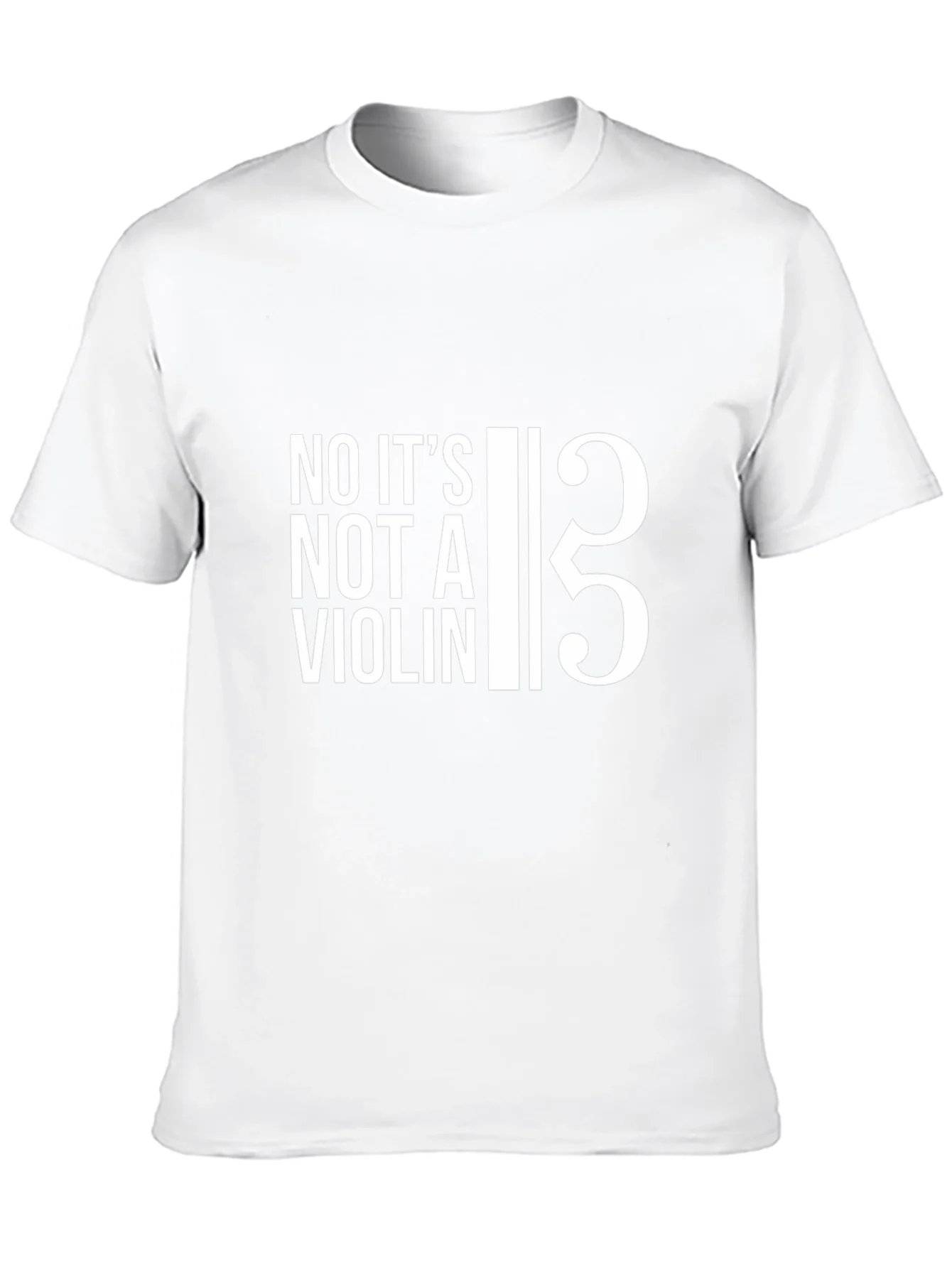 Bass Clef T-Shirt: No Its Not a Violin!
