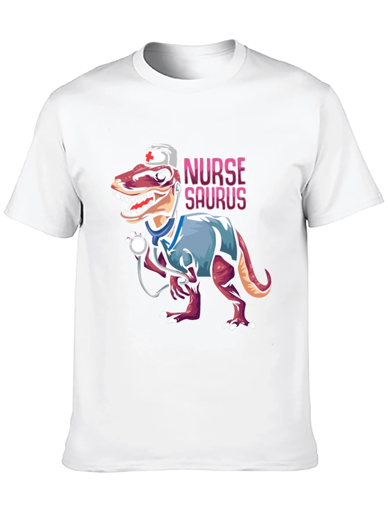 Nurse Saurus T-Shirt - Funny Dinosaur Graphic Tee