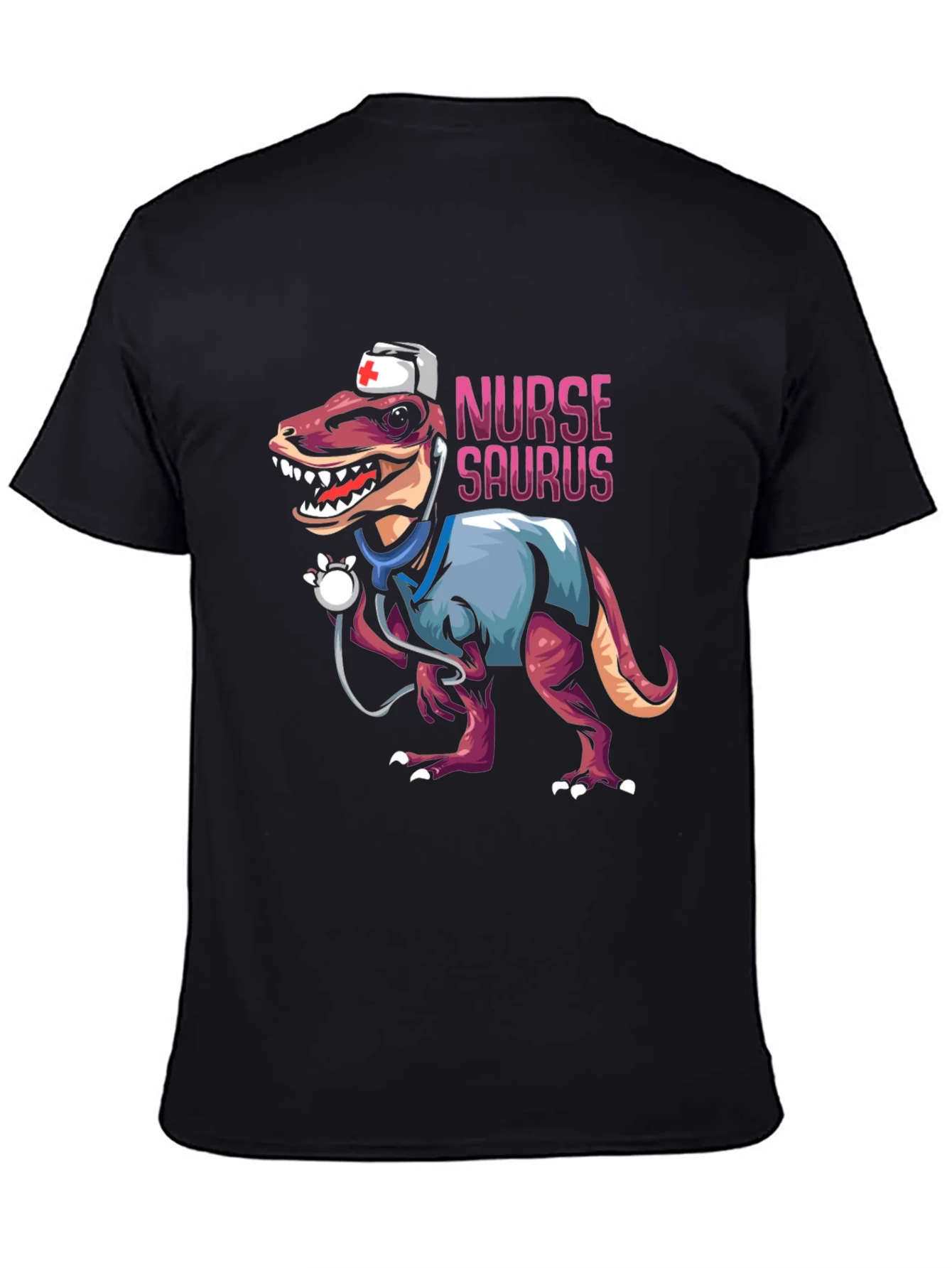 Nurse Saurus T-Shirt - Funny Dinosaur Graphic Tee