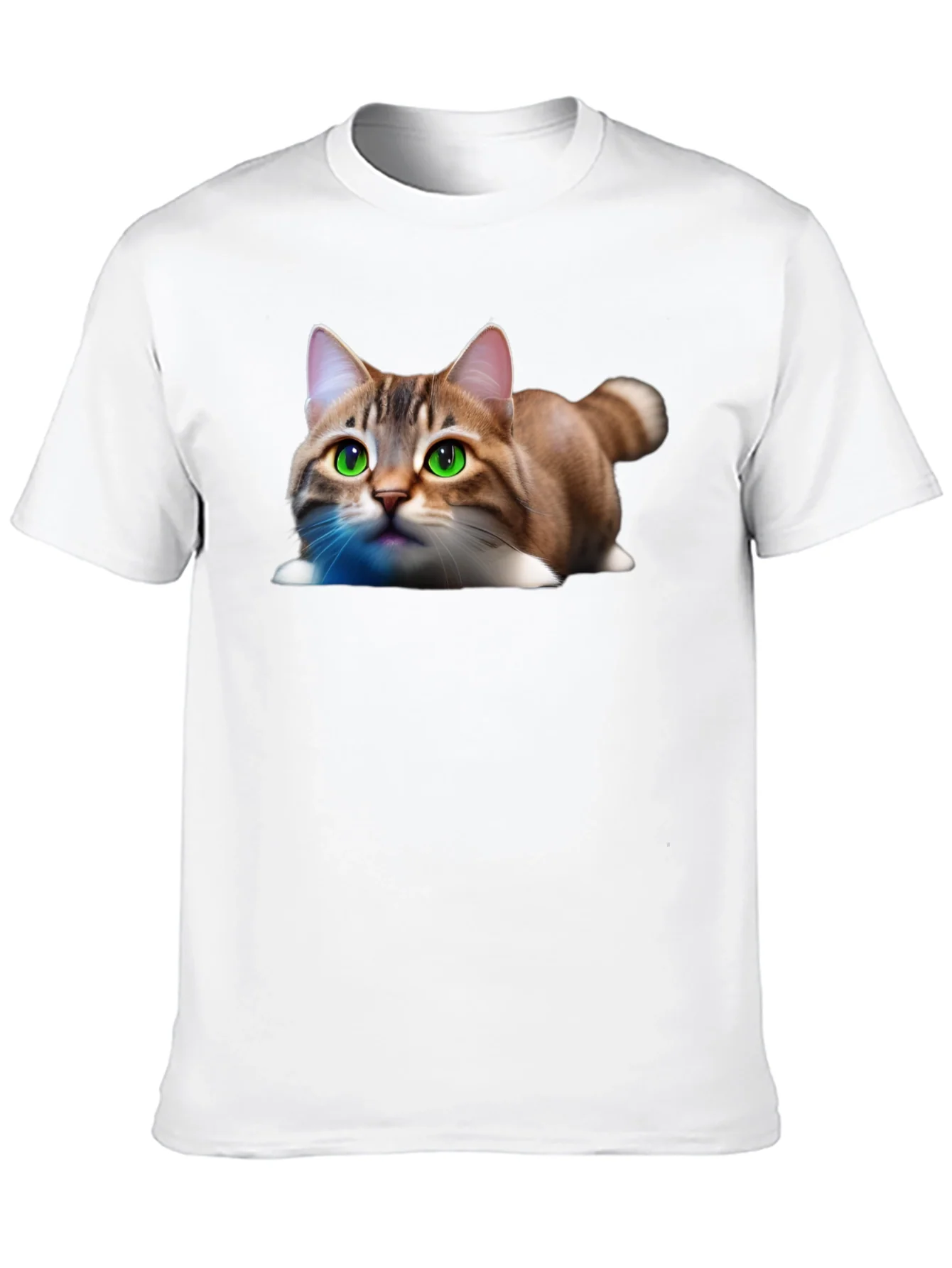 Cute Cat Graphic Tee - Soft Cotton Blend Shirt