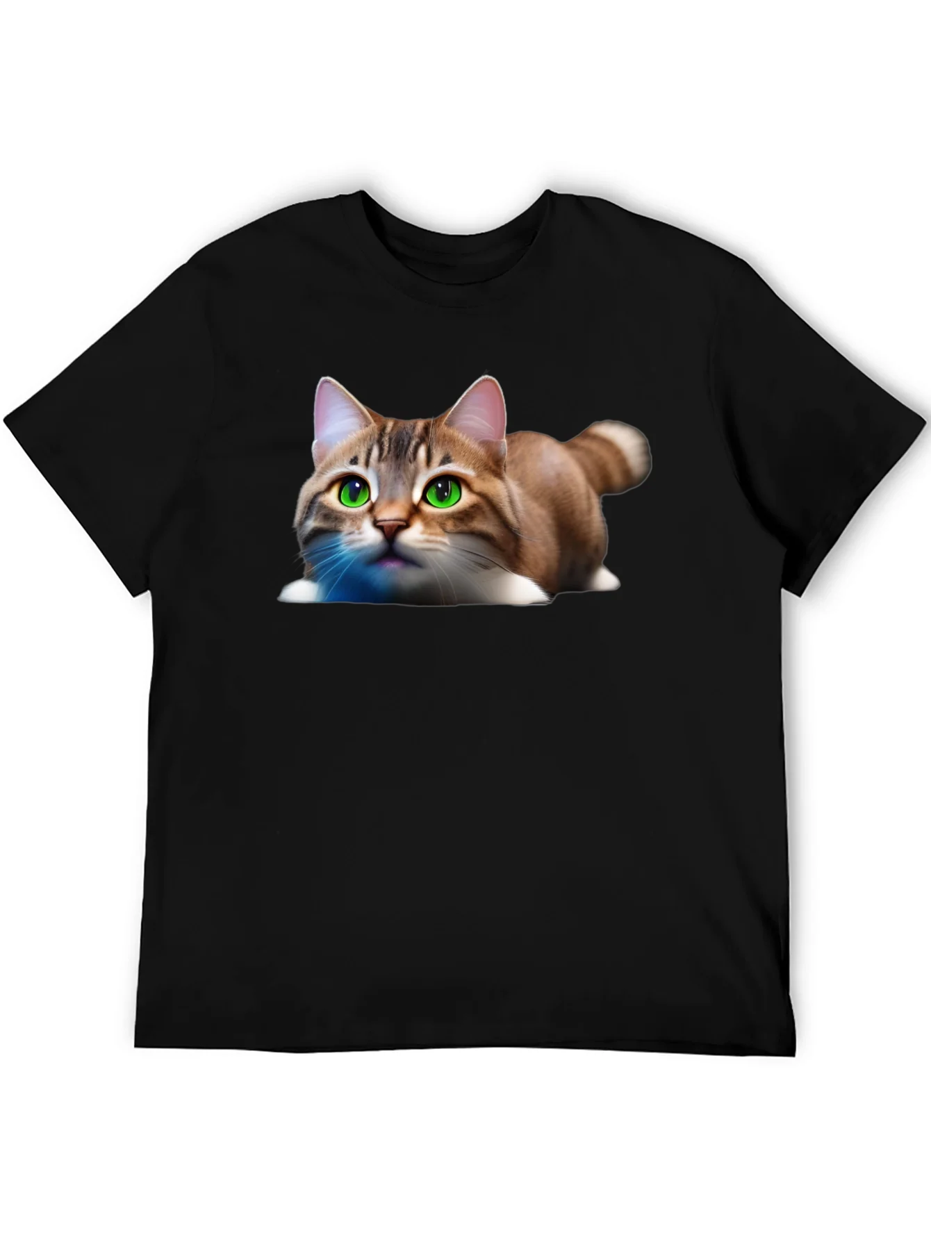 Cute Cat Graphic Tee - Soft Cotton Blend Shirt