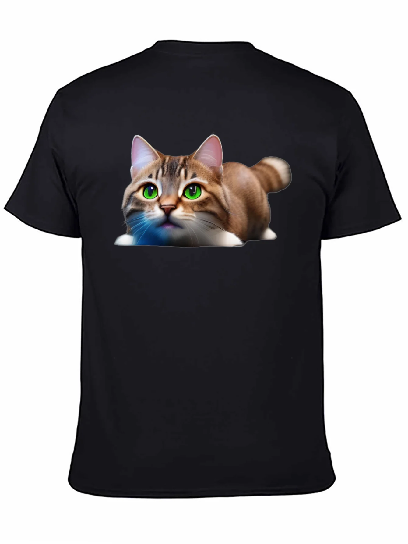 Cute Cat Graphic Tee - Soft Cotton Blend Shirt