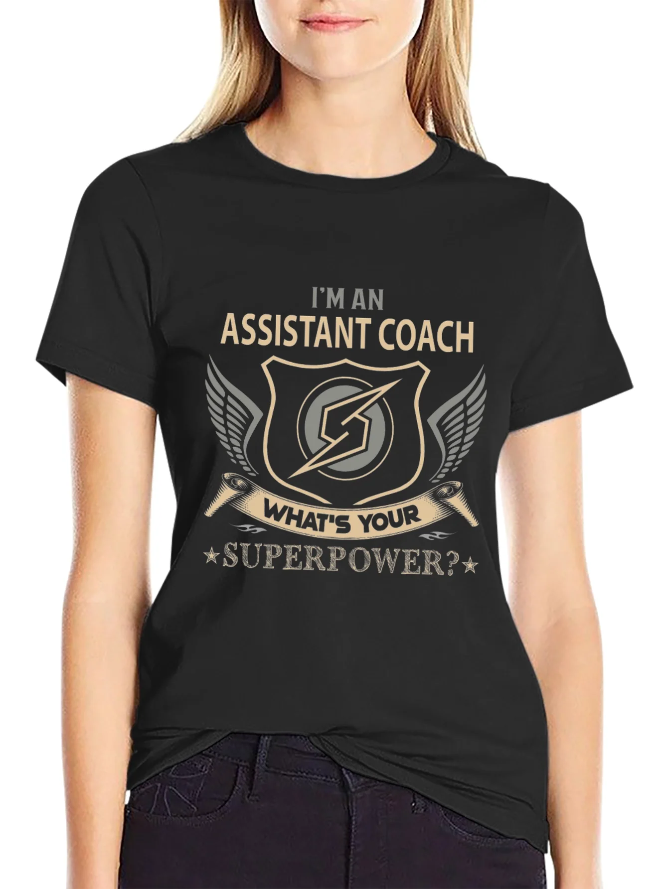 Assistant Coach Superpower Graphic T-Shirt