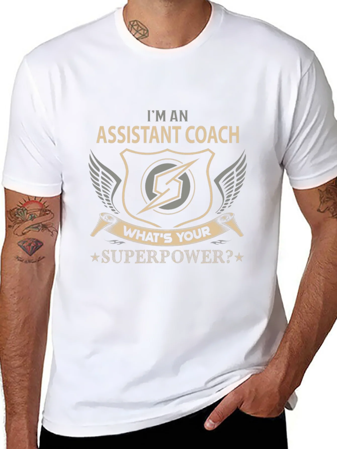 Assistant Coach Superpower Graphic T-Shirt