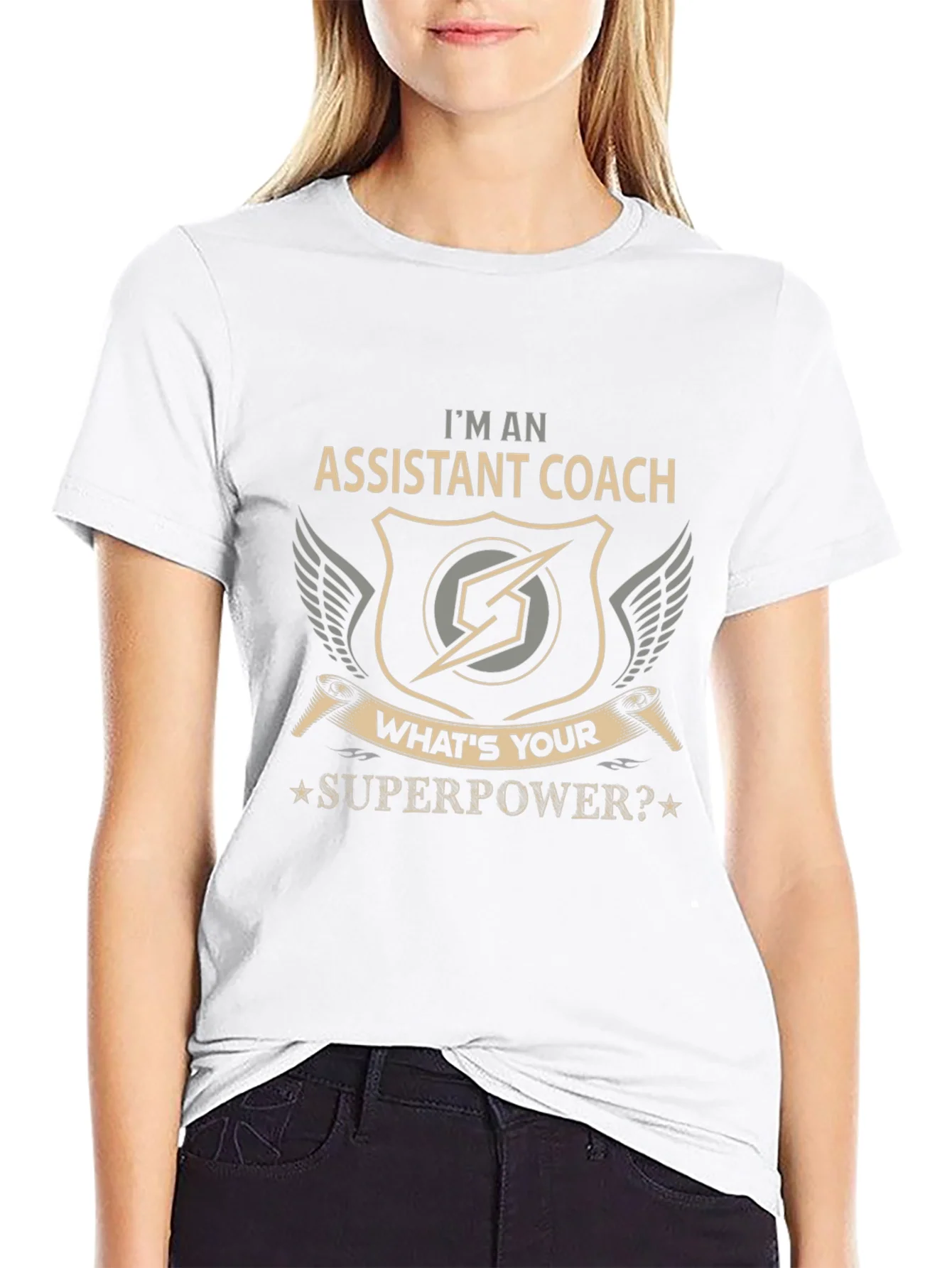 Assistant Coach Superpower Graphic T-Shirt