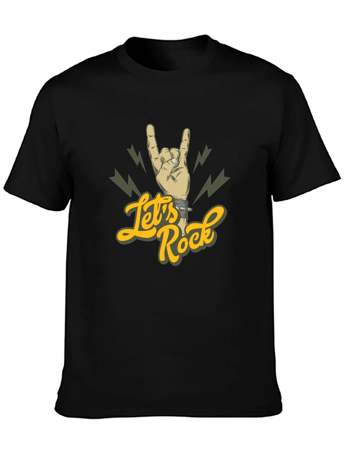 Lets Rock Hand Gesture Graphic Tee